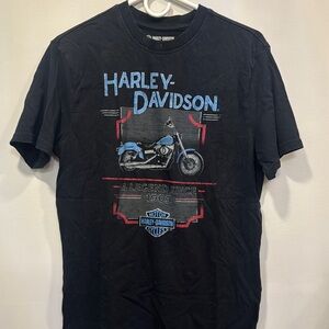 Harley-Davidson Black Short Sleeve Tee with Vintage Graphic